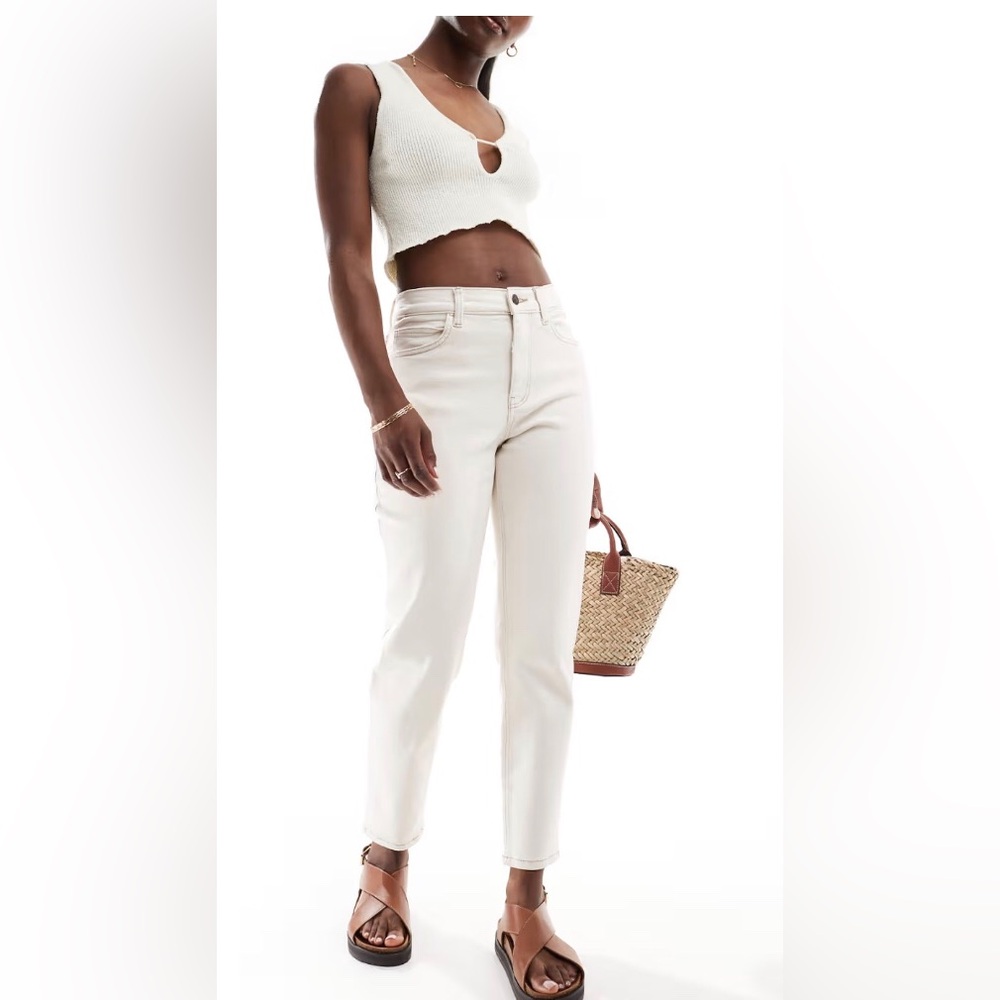 MNG MANGO MOM White Jeans size 38/ US 6 NWT